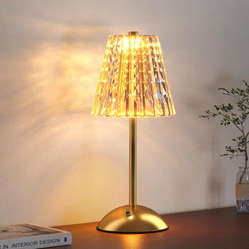 rystal Table Lamp – Rechargeable LED Lamp with 3 Color Temperatures